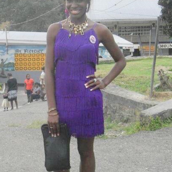 Mango Dresses & Skirts - Purple Fringe Flapper Dress